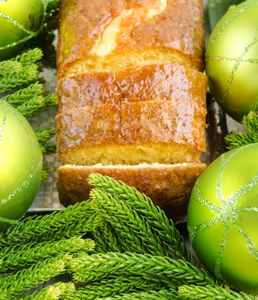 Christmas Orange and Lemon Muffin Cake — Stock Photo, Image