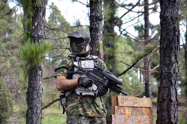 Paintball jugador — Foto de Stock