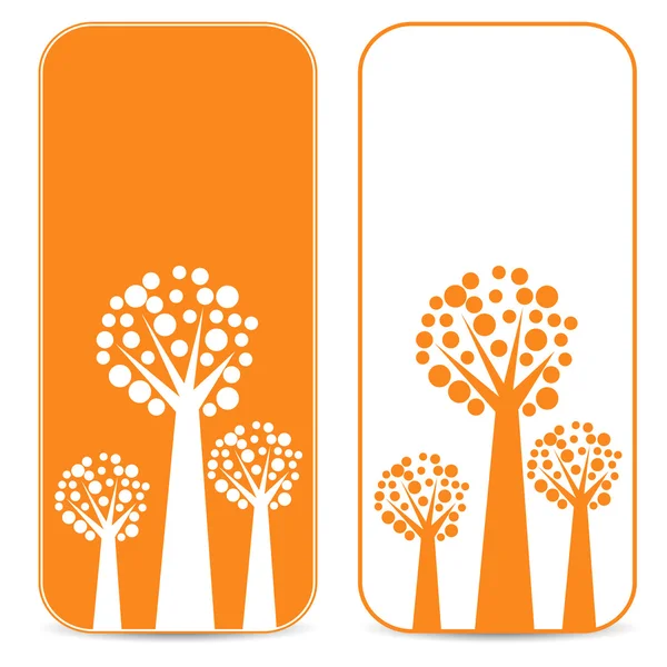 White and orange trees — Stock Vector