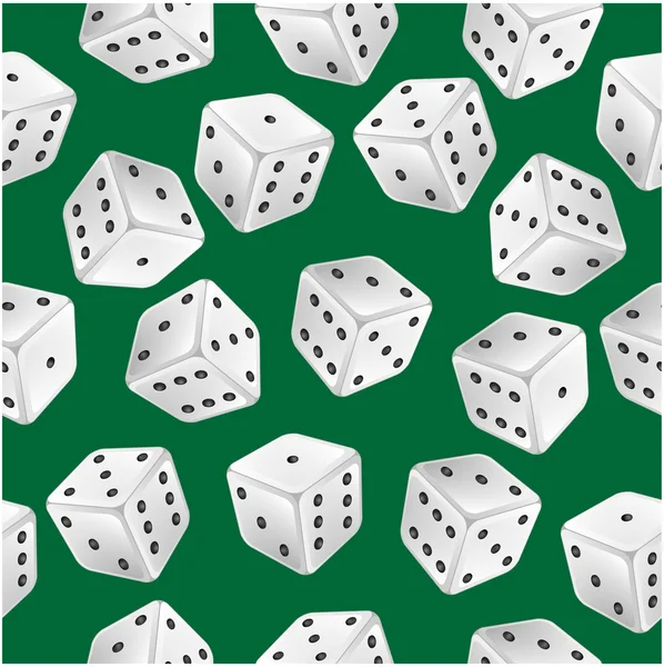 Seamless pattern of dice — Stock Vector