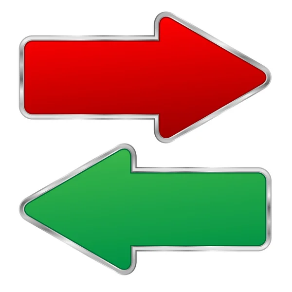 okları kırmızı ve yeşil metal bir çerçeve içinde