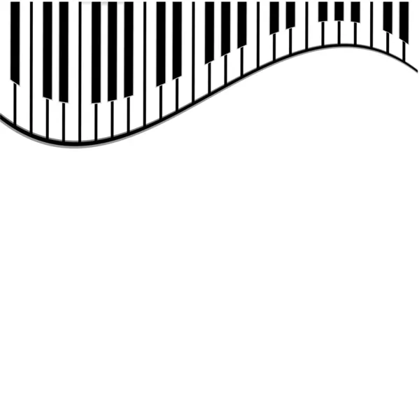 Touches de piano sur fond blanc Illustrations De Stock Libres De Droits