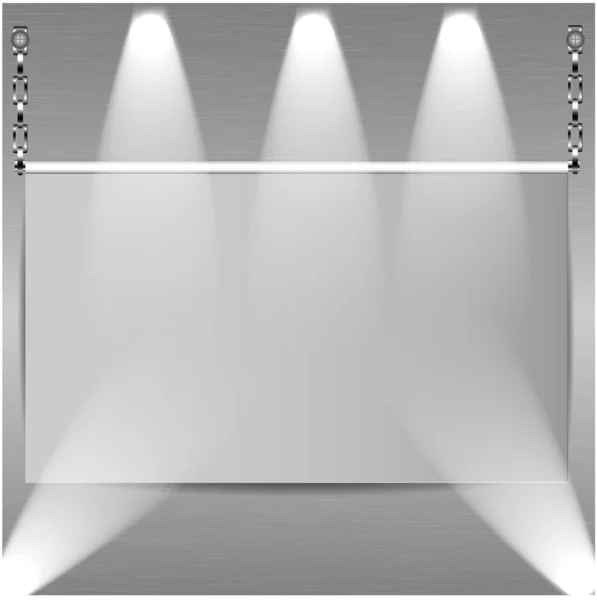 Feuille de papier est éclairée par des lampes — Image vectorielle