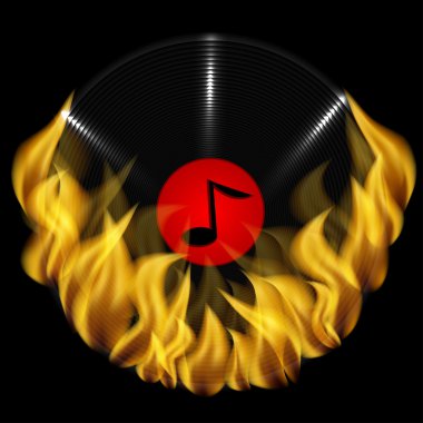 müzikal plaka ve yangın