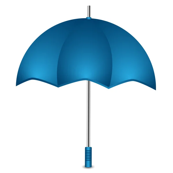 Зонтик голубого цвета на белом фоне — стоковый вектор