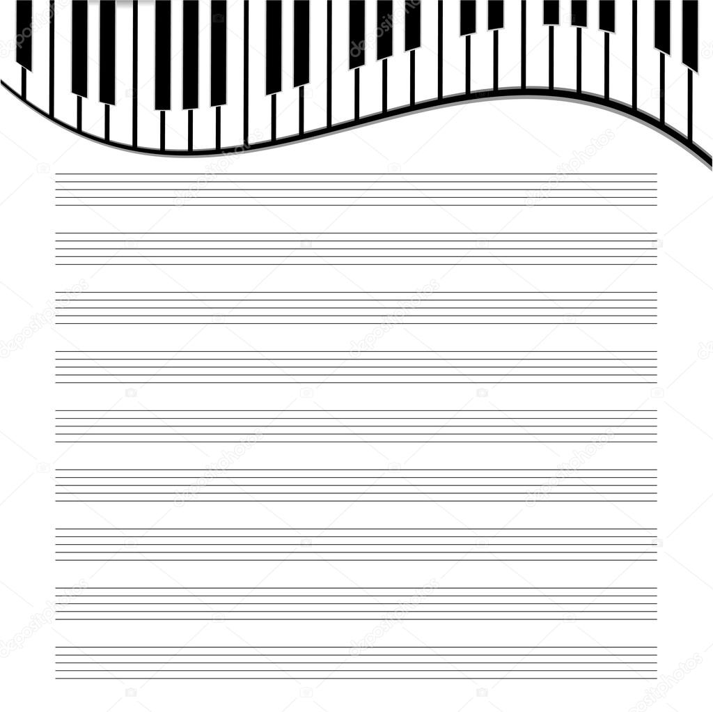 music paper is decorated by the keys