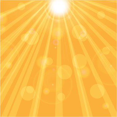 orange sunny background.sun rays and glare on an orange backgrou clipart