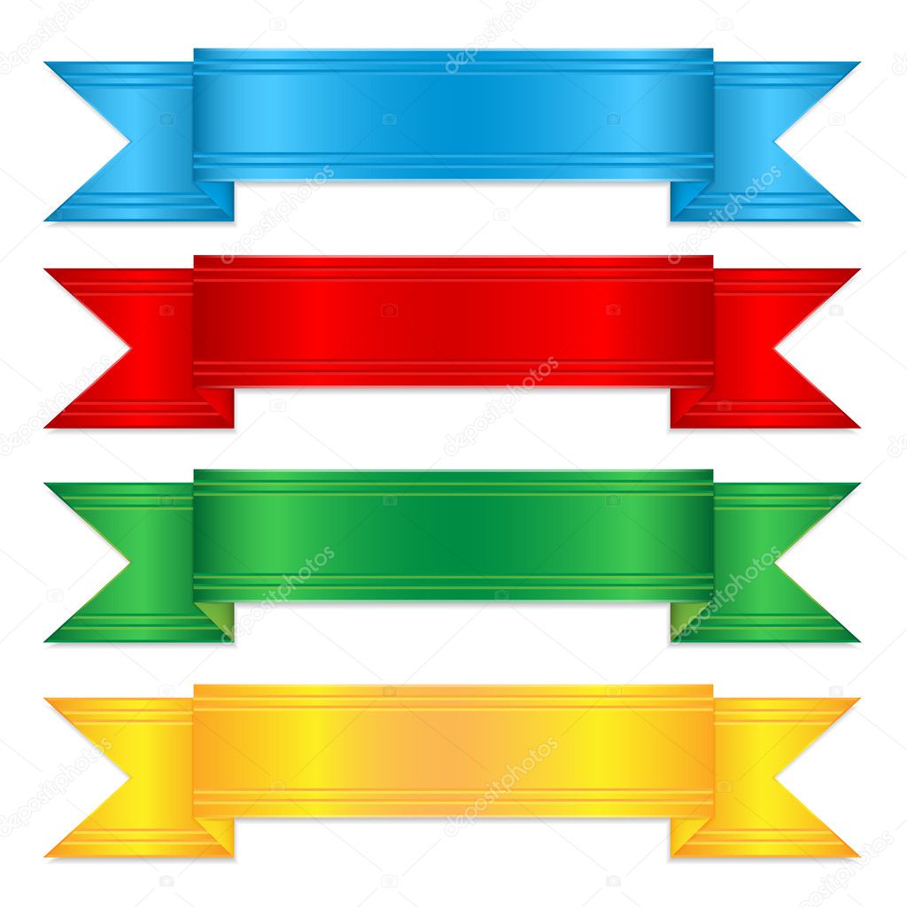 Set of colorful ribbons.elements for decor.vector