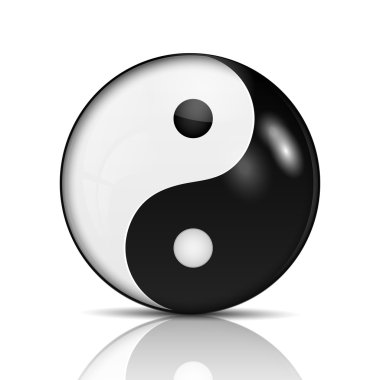 Ying yang sembolü uyum ve balance.vector