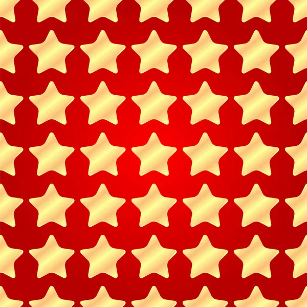 无缝模式的红色 background.holiday 黑色的金色星星 — 图库矢量图片