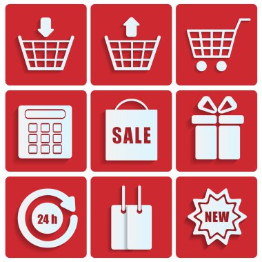 alışveriş icons.set online shop.vector için simgeler