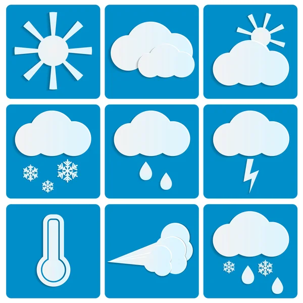 天気予報と天気 icons.vector の climate.set — ストックベクタ