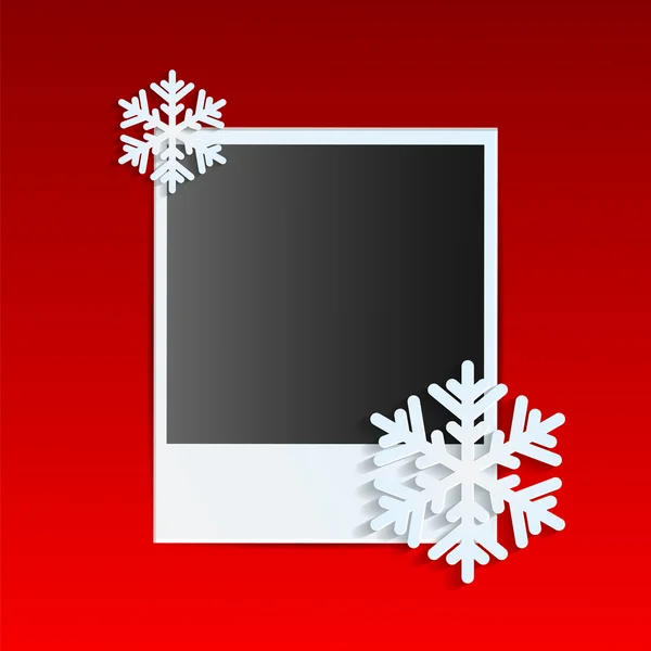 Noel background.photo kırmızı bir arka plan üzerinde wh ile dekore edilmiştir. — Stok Vektör