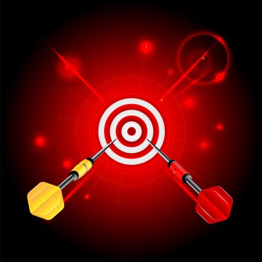 Dart kırmızı parlak background.target ve darts.neon etkisi.