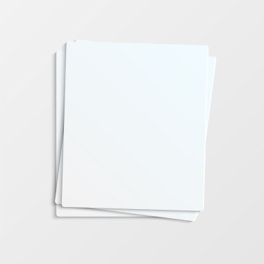 yığın kağıt üzerinde bir gri background.stationery.blank yaprak kağıt