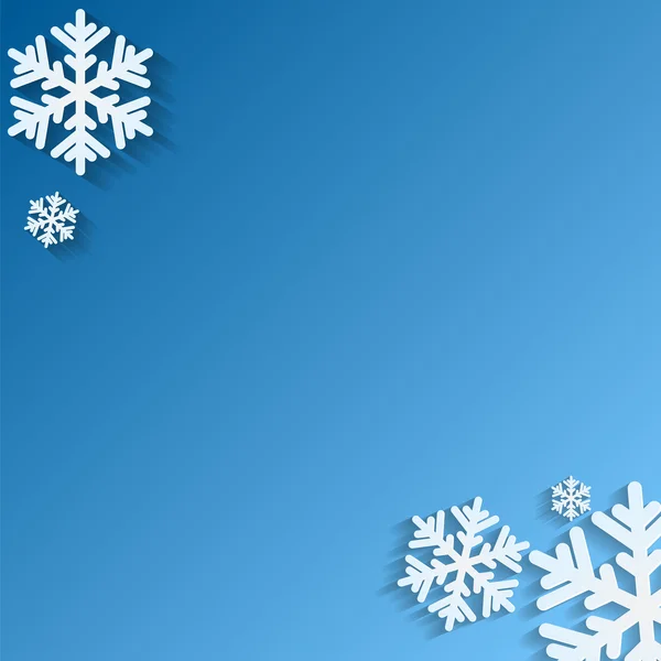 Weihnachten background.white Schneeflocken auf blauem background.backgro — Stockvektor