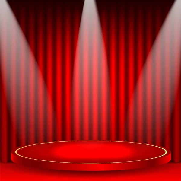 Tiyatro background.scene ve ışıklı kırmızı curtains.scene f