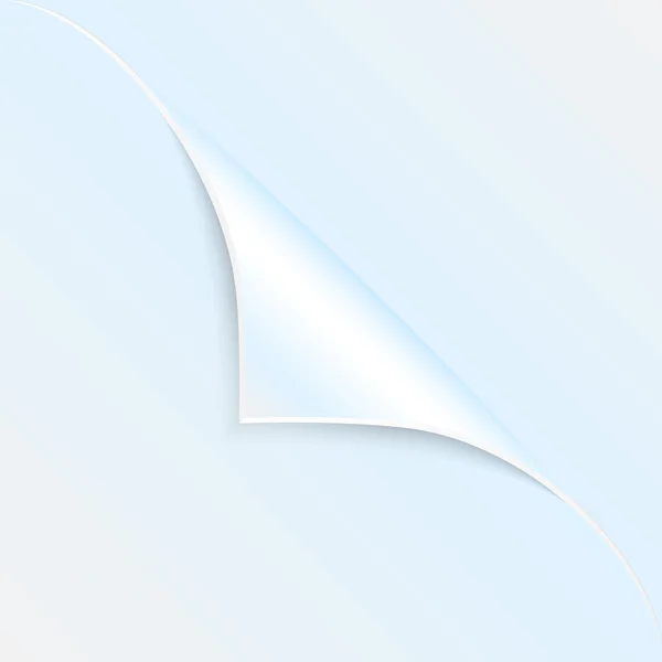 Feuille vierge de papier avec la feuille incurvée corner.clean pour poste — Image vectorielle