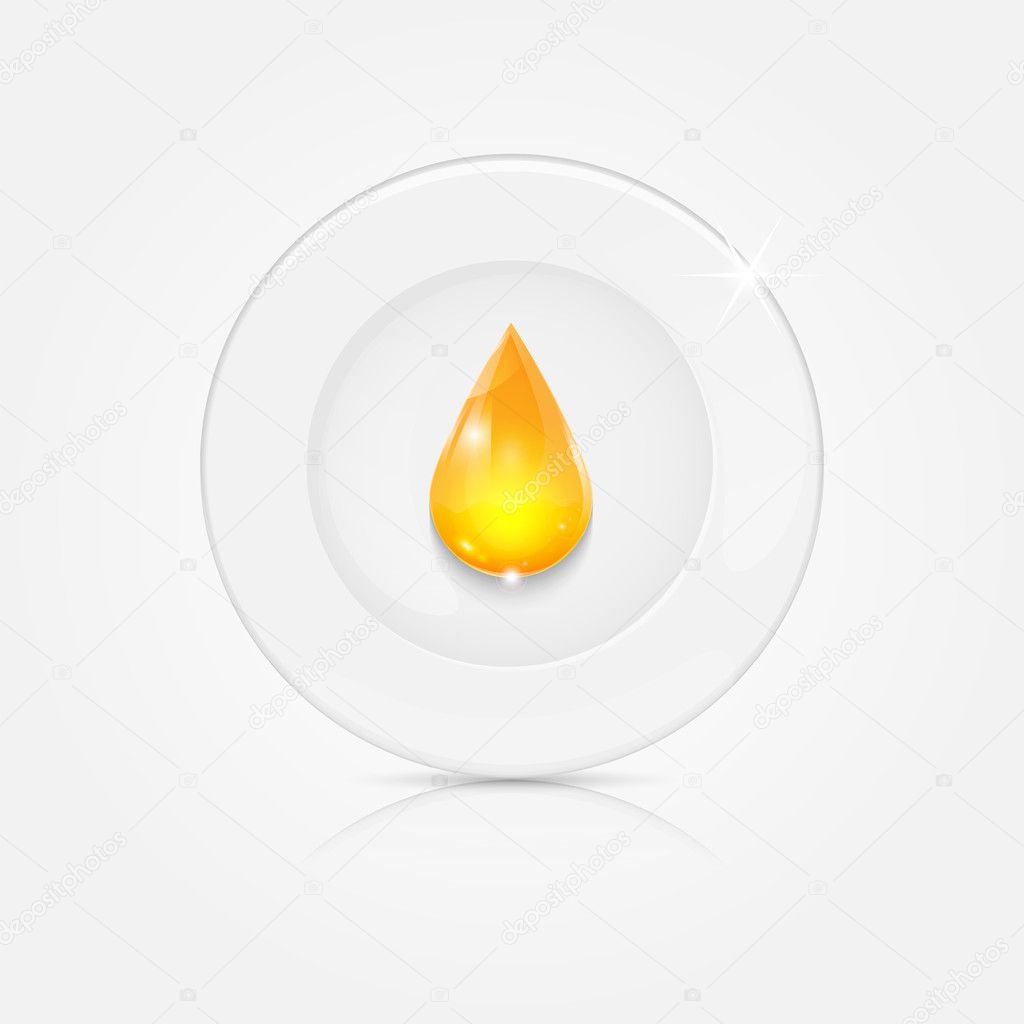 White plate and yellow drop.dishwashing liquid on a background d