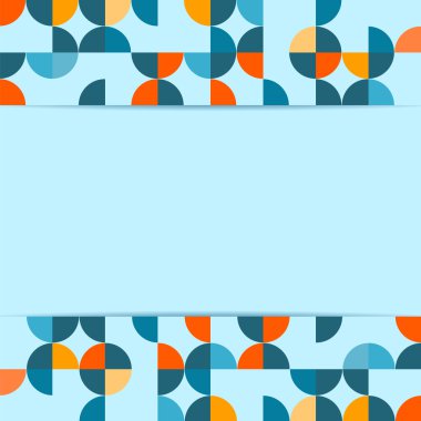 Renkli Daireler mavi arka arka plan .pattern soyut