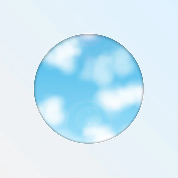 Loch in Form eines Kreises auf dem Hintergrund von sky.eco backg — Stockvektor