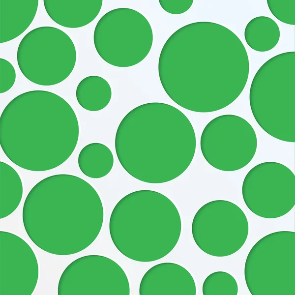Abstract background of green circles of different sizes.paper ba — Stock Vector