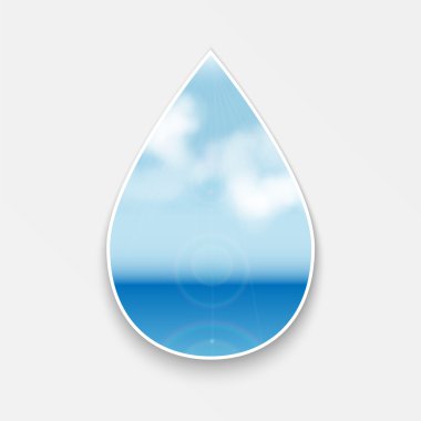 Deniz damla şeklinde Seascape.Natural background.figure