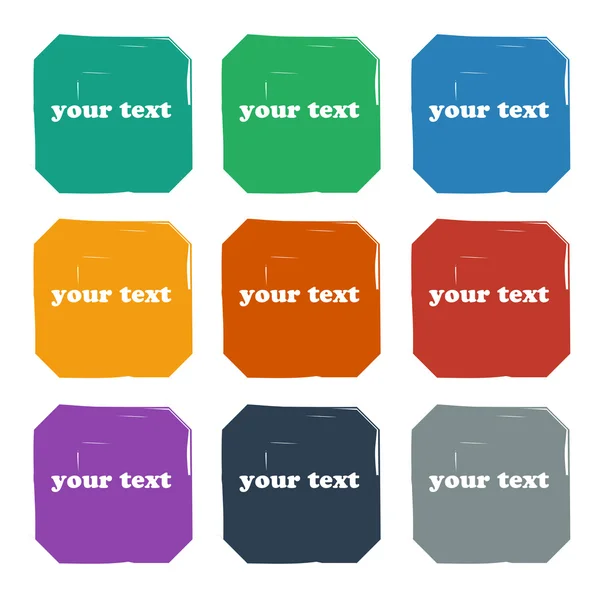 Conjunto de manchas de colores aislados en fondo blanco.vector — Vector de stock
