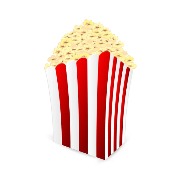 Box Popcorn isoliert auf weißem Hintergrund. Popcorn icon.vector — Stockvektor