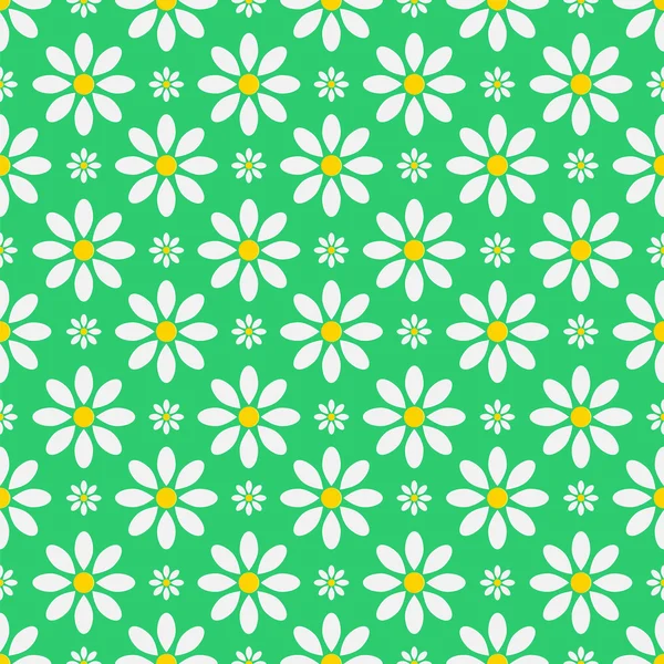 Bezešvé květinové pattern.floral background.white camomiles na — Stockový vektor