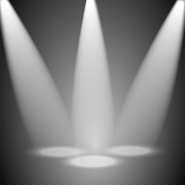 Stüdyo ve ışık ışınları. arka plan floodlit.vector