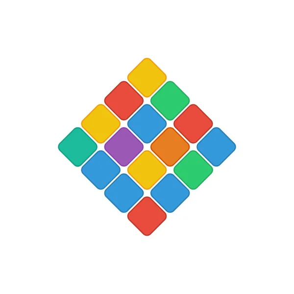 Kleurrijke rechthoeken geïsoleerd op witte background.geometric vorm — Stockvector