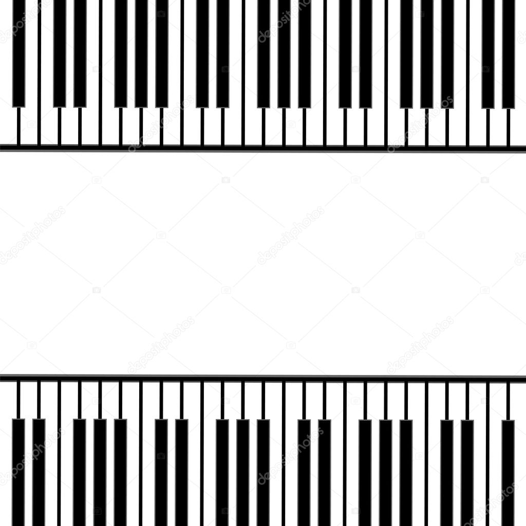 piano keys on a white background .musical design.vector
