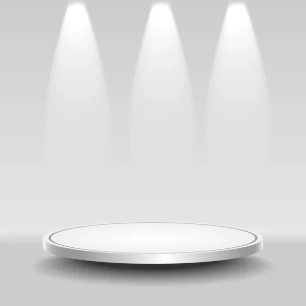 Stüdyo ve spotlights.scene searchlig ışınları tarafından aydınlatılmış