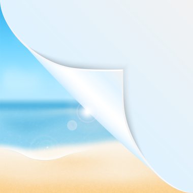 Summer seascape with place for your text clipart
