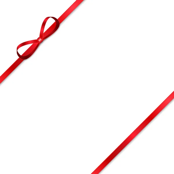 Beyaz arka plan üzerinde izole hediyeler dekorasyon için kırmızı yay — Stok Vektör