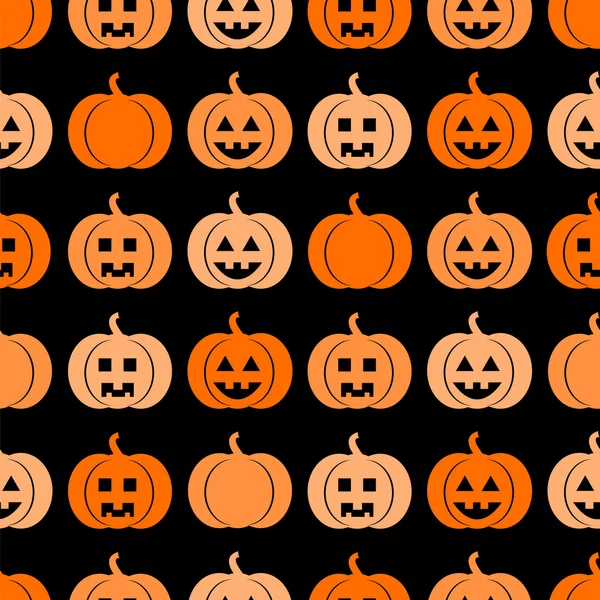 Seamless pattern with pumpkins for Halloween — Stock Vector