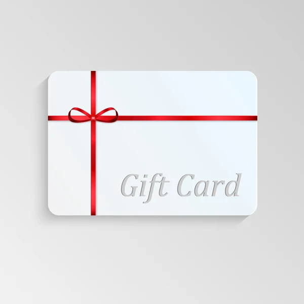 Gift card with a red bow Royalty Free Stock Illustrations