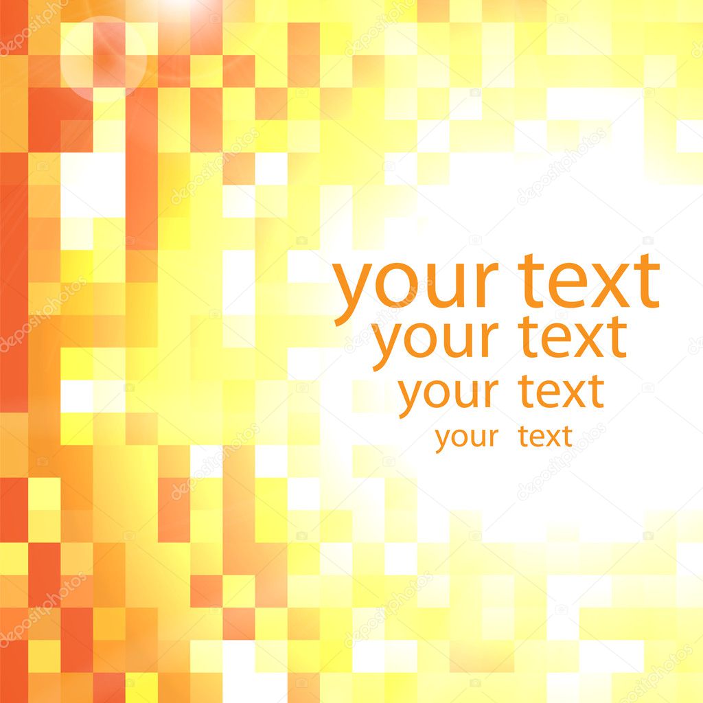 Abstract shimmering background in yellow and orange colors with 