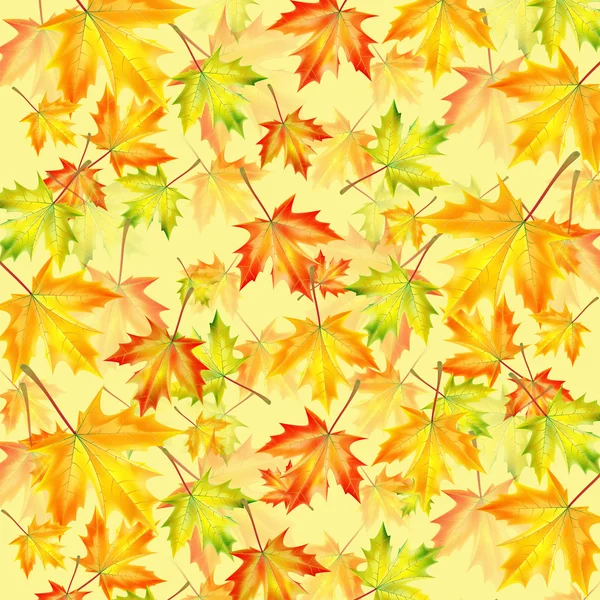 Podzimní pozadí s javorovými listy — Stockový vektor