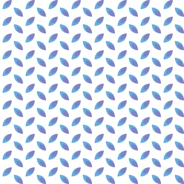 白地にブルーの花びらを持つシームレスなパターン — ストックベクタ