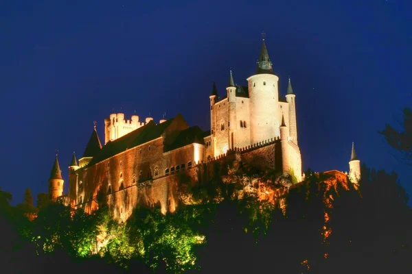 Segovia på natten — Stockfoto