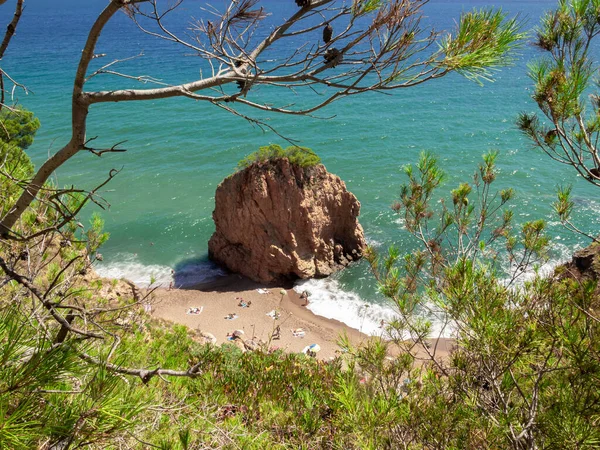 Begur şehrindeki Costa Bravo 'daki çıplaklar plajı.