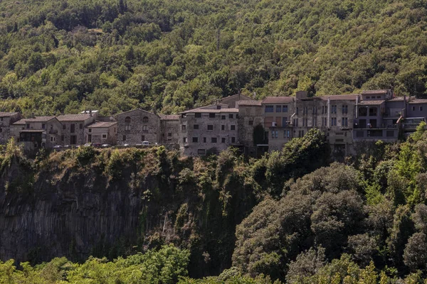 Panoramisch Uitzicht Het Pittoreske Stadje Castellfollit Roca Girona — Stockfoto