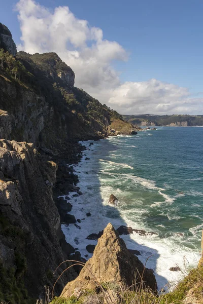 Cliffs Basque Coast Town Lekeitio Cantabrian Sea — Foto de Stock