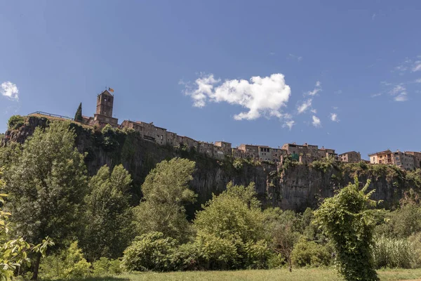 Vista Panorámica Pintoresca Ciudad Castellfollit Roca Girona — Foto de Stock