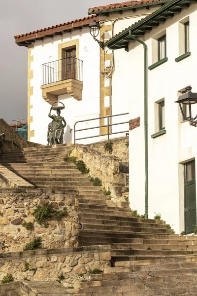 White Houses Old Port Getxo — Stock Photo, Image