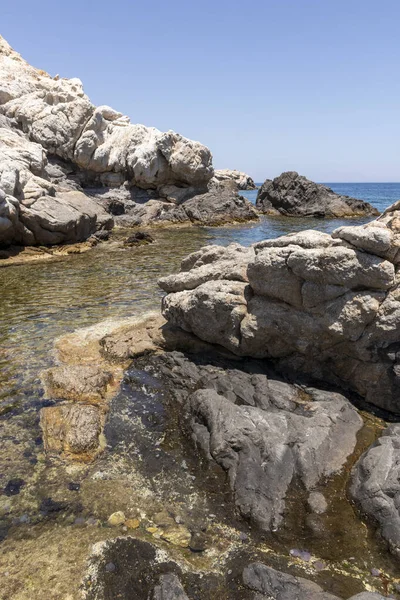 Skalista Zatoka Cap Creus Costa Brava Północnej Hiszpanii — Zdjęcie stockowe