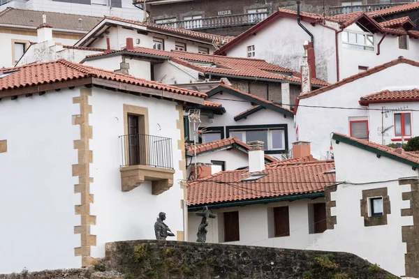 Witte Huizen Van Oude Haven Van Getxo — Stockfoto