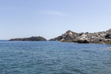 Costa Brava 'da, Capte de Creus' ta yalnız bir koy.